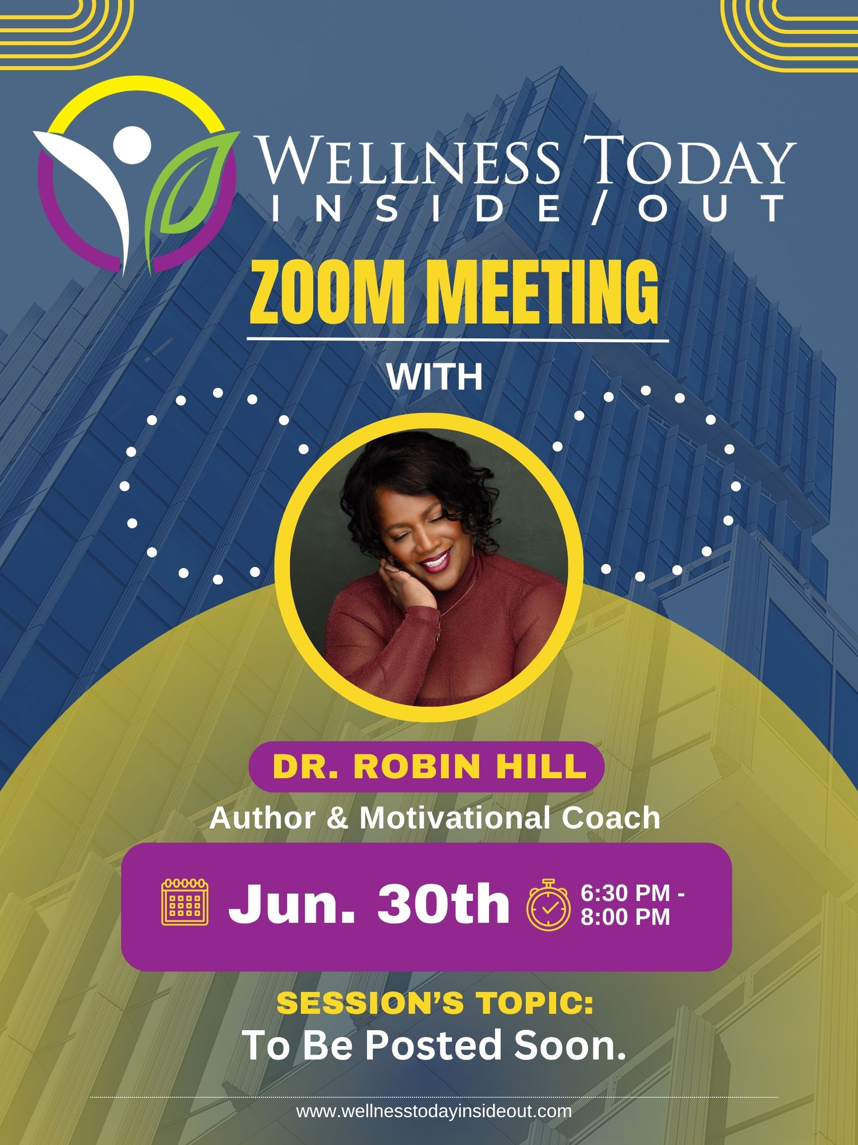 wti monthly zoom call with robin hill motion graphic