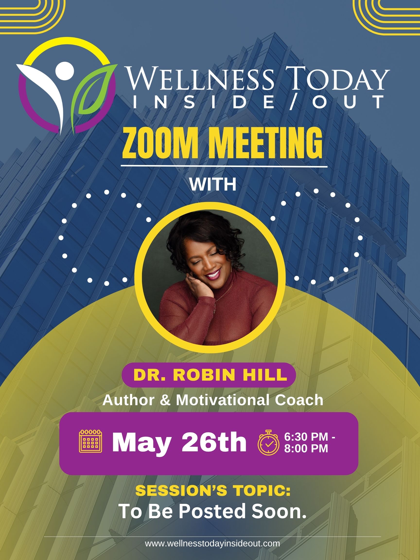 wti monthly zoom call with robin hill motion graphic